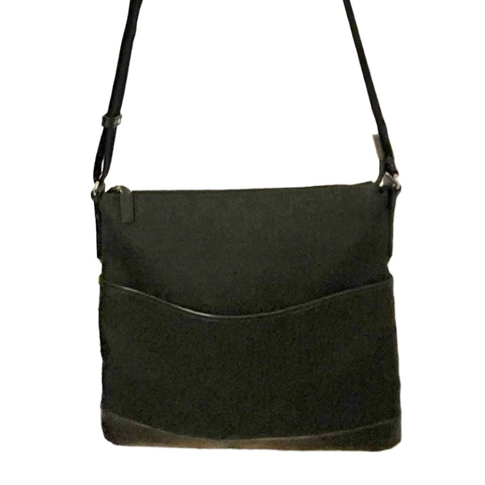 GUCCI monogram black canvas crossbody / shoulder purse unisex